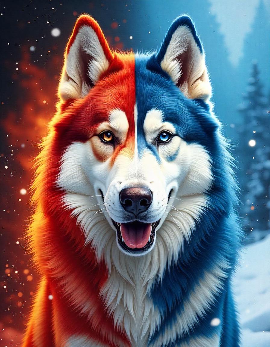 Fire and ice Huskey pack of 6