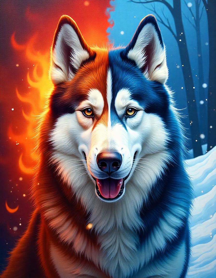 Fire and ice Huskey pack of 6