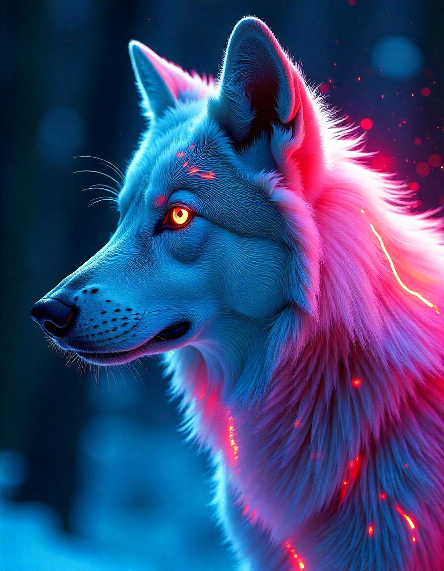 Fire and ice Wolf collection of 16