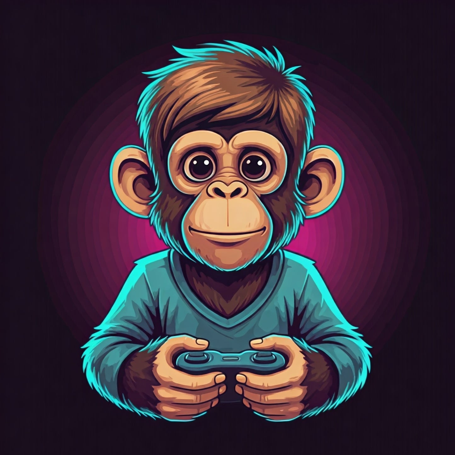 Gamer Monkey Cartoon Art Collection 17 Image Bundle