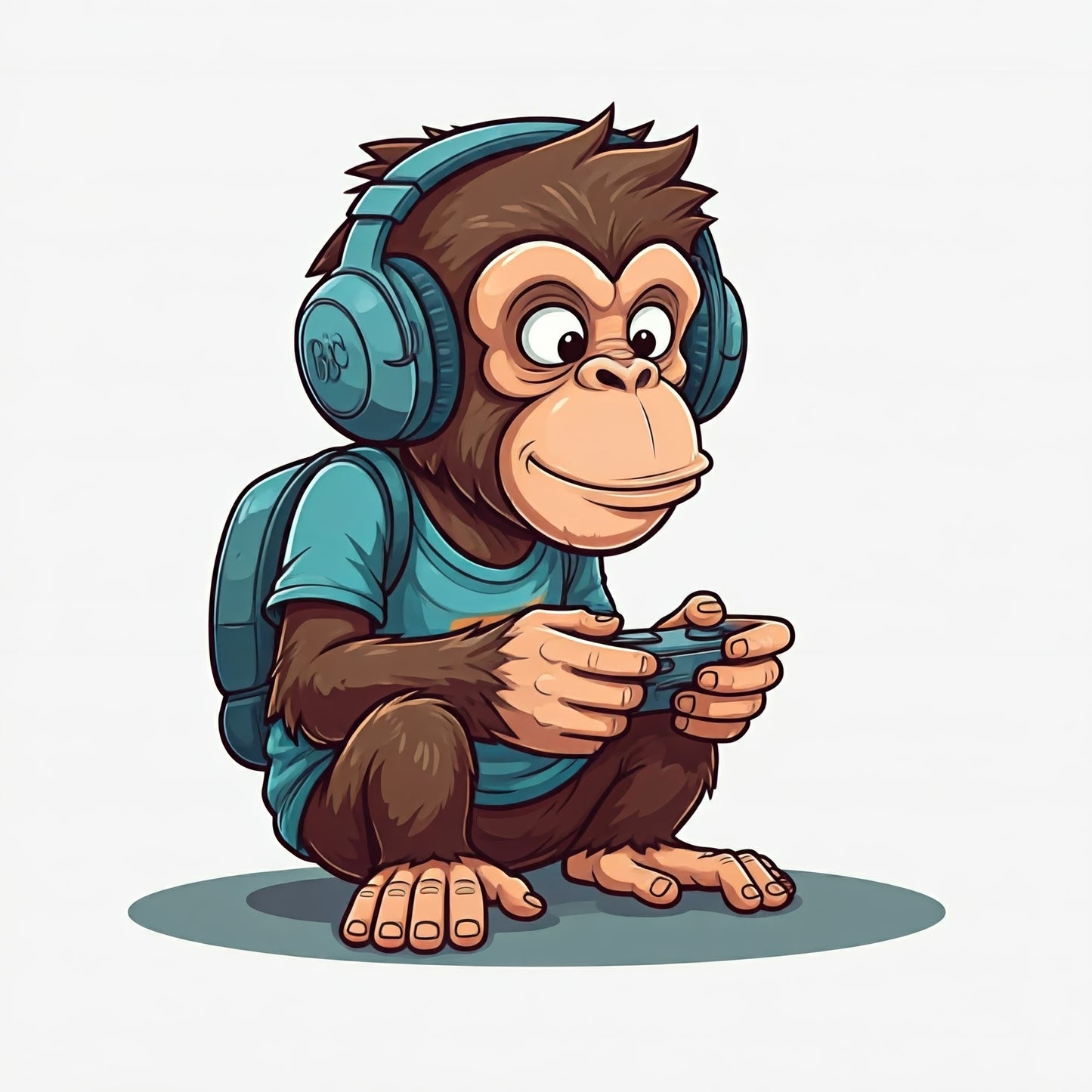 Gamer Monkey Cartoon Art Collection 17 Image Bundle