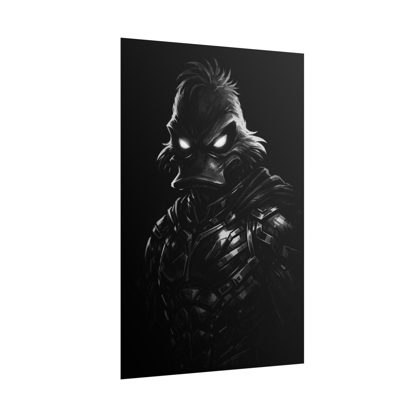 Agent Quacks Shadow Portrait Rolled Poster – Dark Cinematic Wall Art