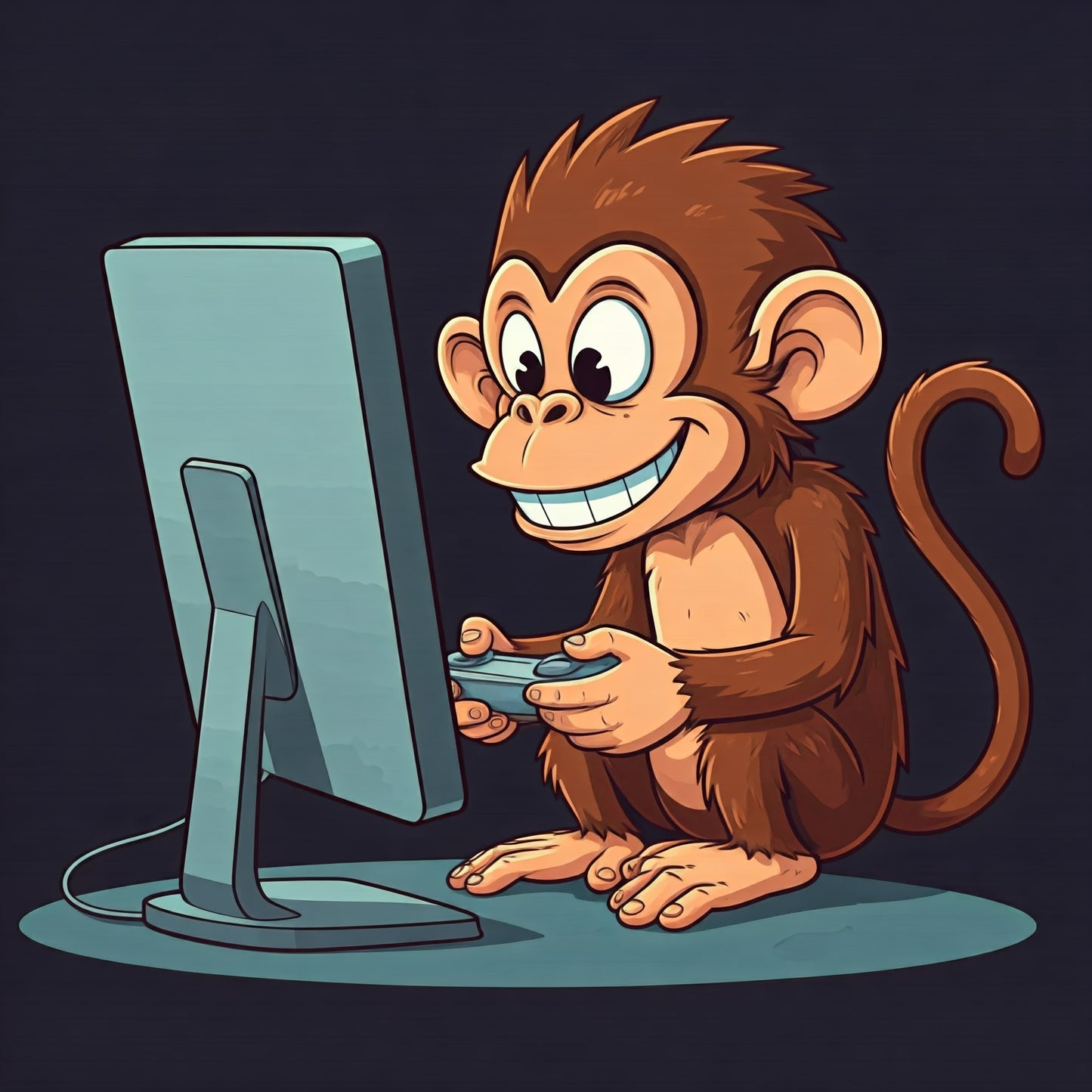 Gamer Monkey Cartoon Art Collection 17 Image Bundle