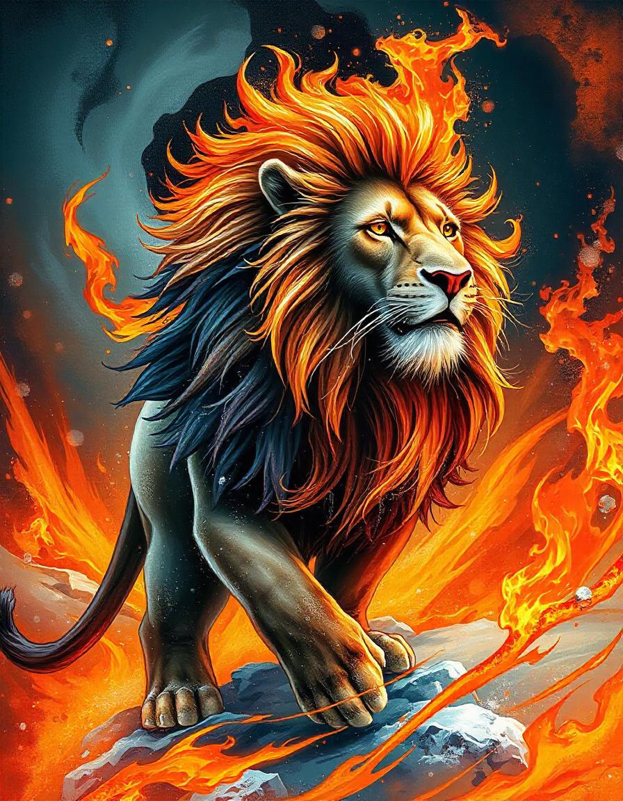 Fire and ice Lion pack of 11