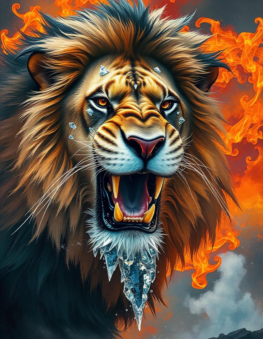 Fire and ice Lion pack of 11