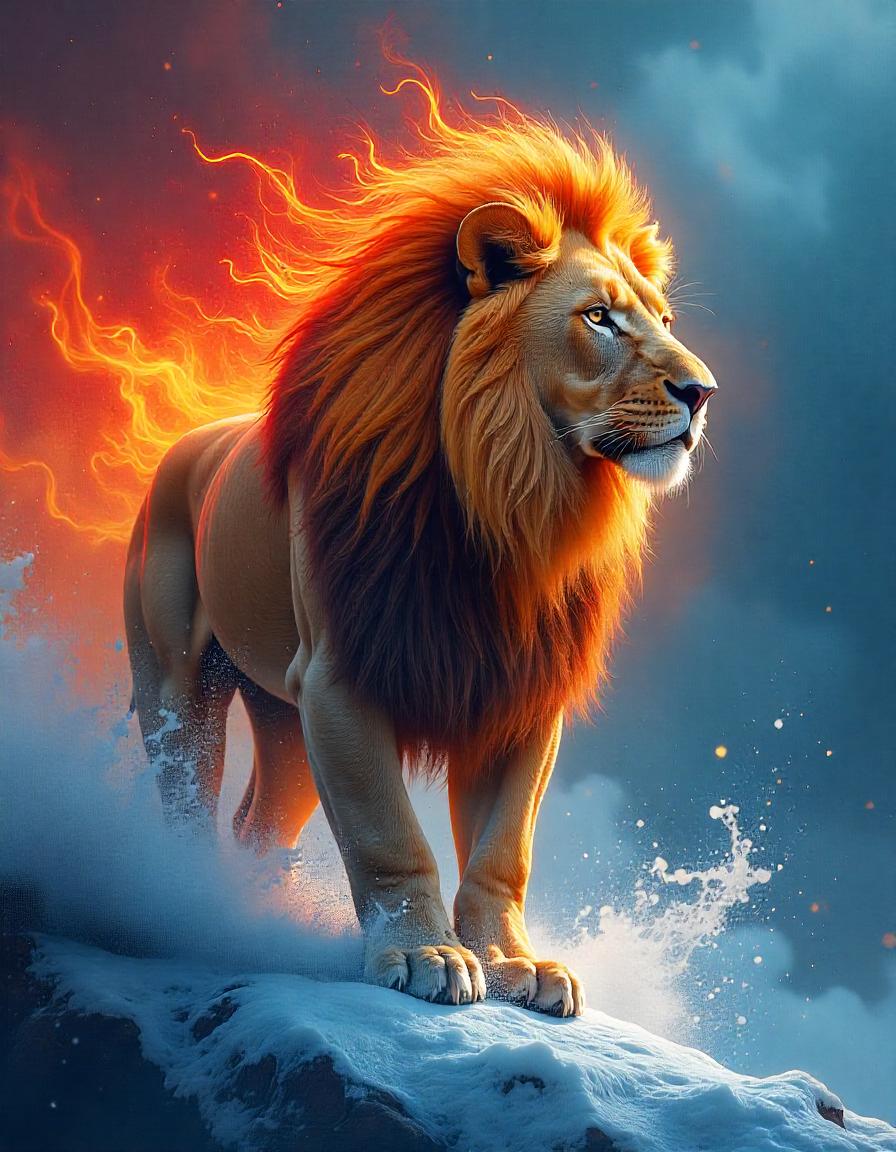 Fire and ice Lion pack of 11