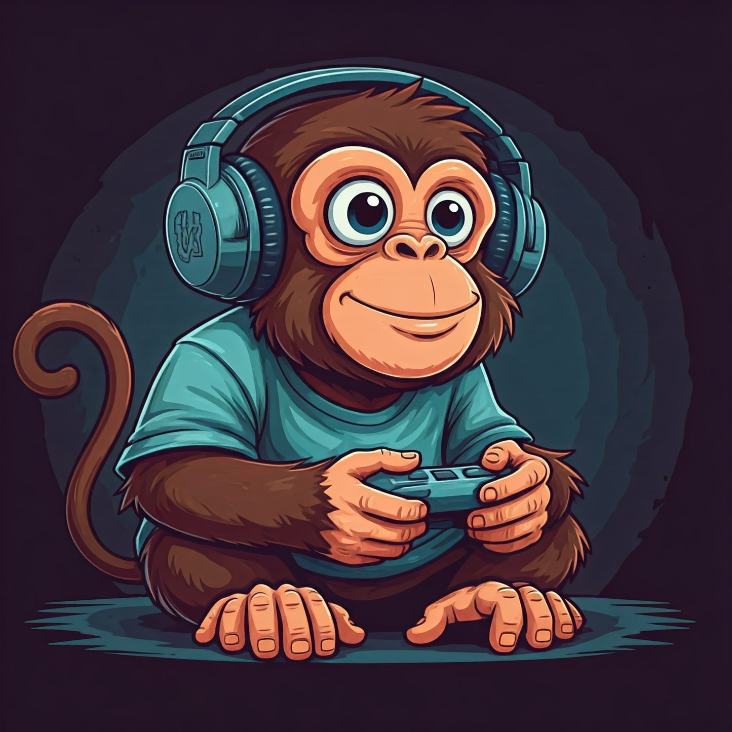 Gamer Monkey Cartoon Art Collection 17 Image Bundle