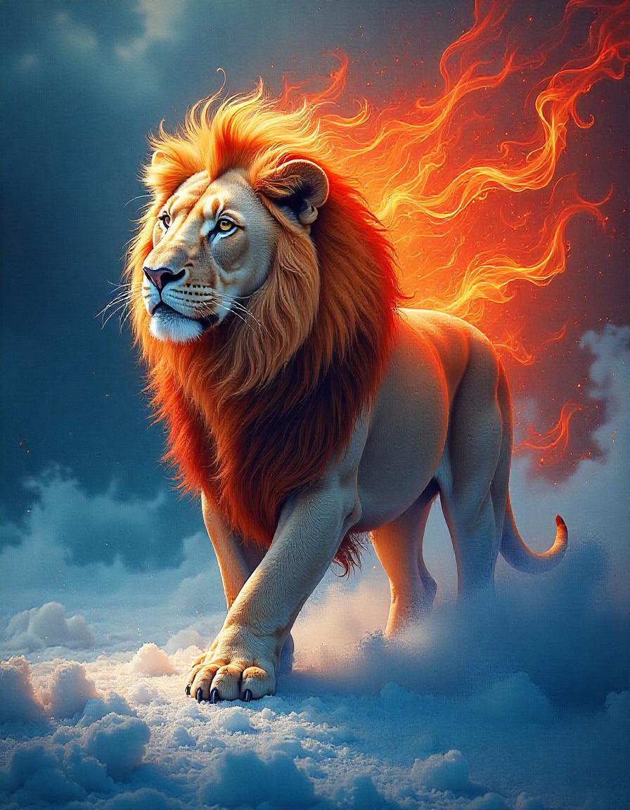 Fire and ice Lion pack of 11