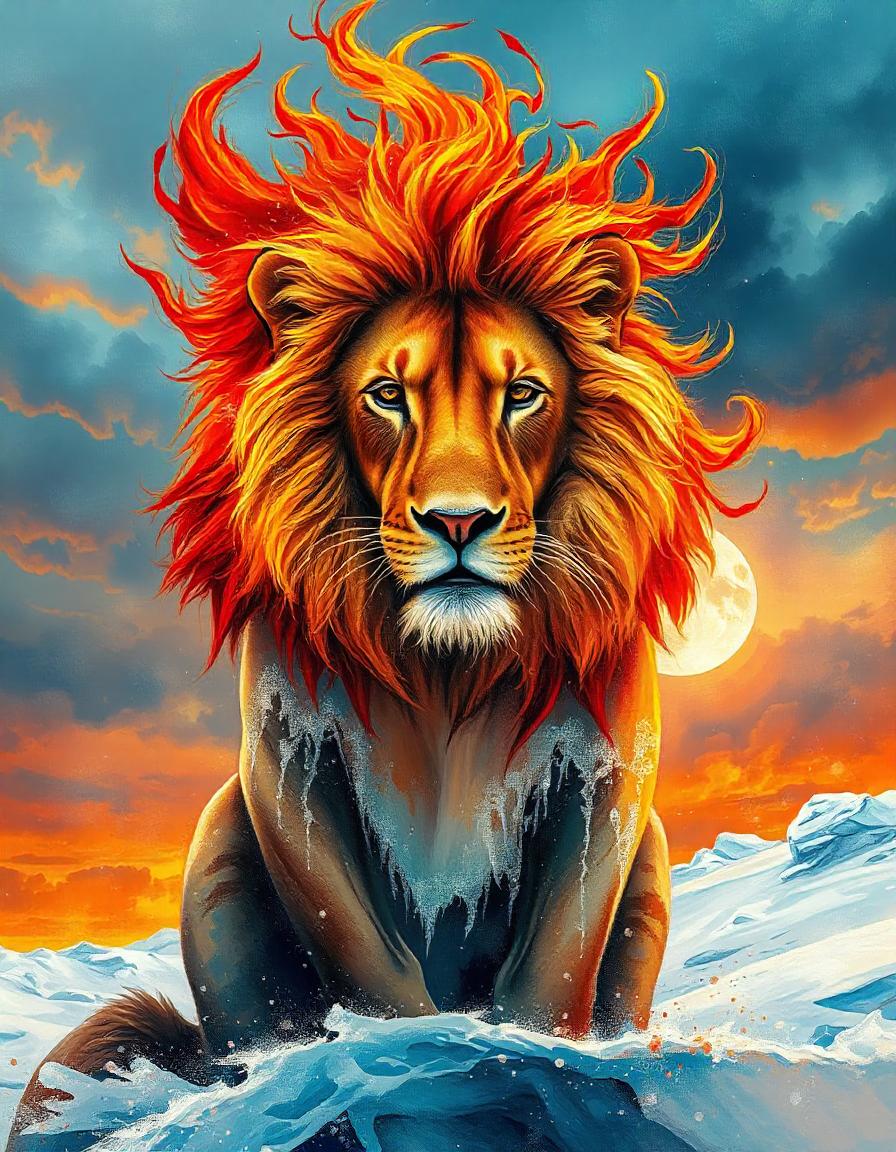 Fire and ice Lion pack of 11