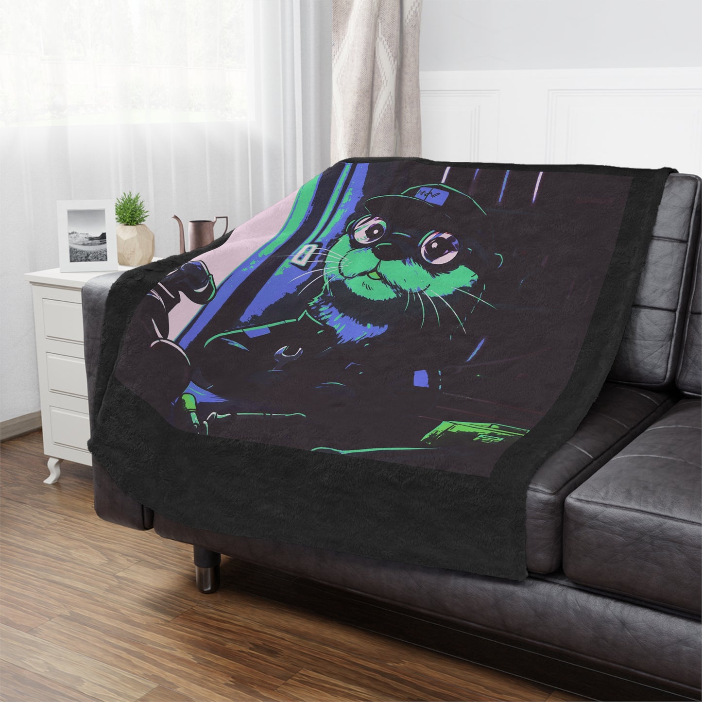 Agent Quacks Series Minky Blanket - Gearshift Design