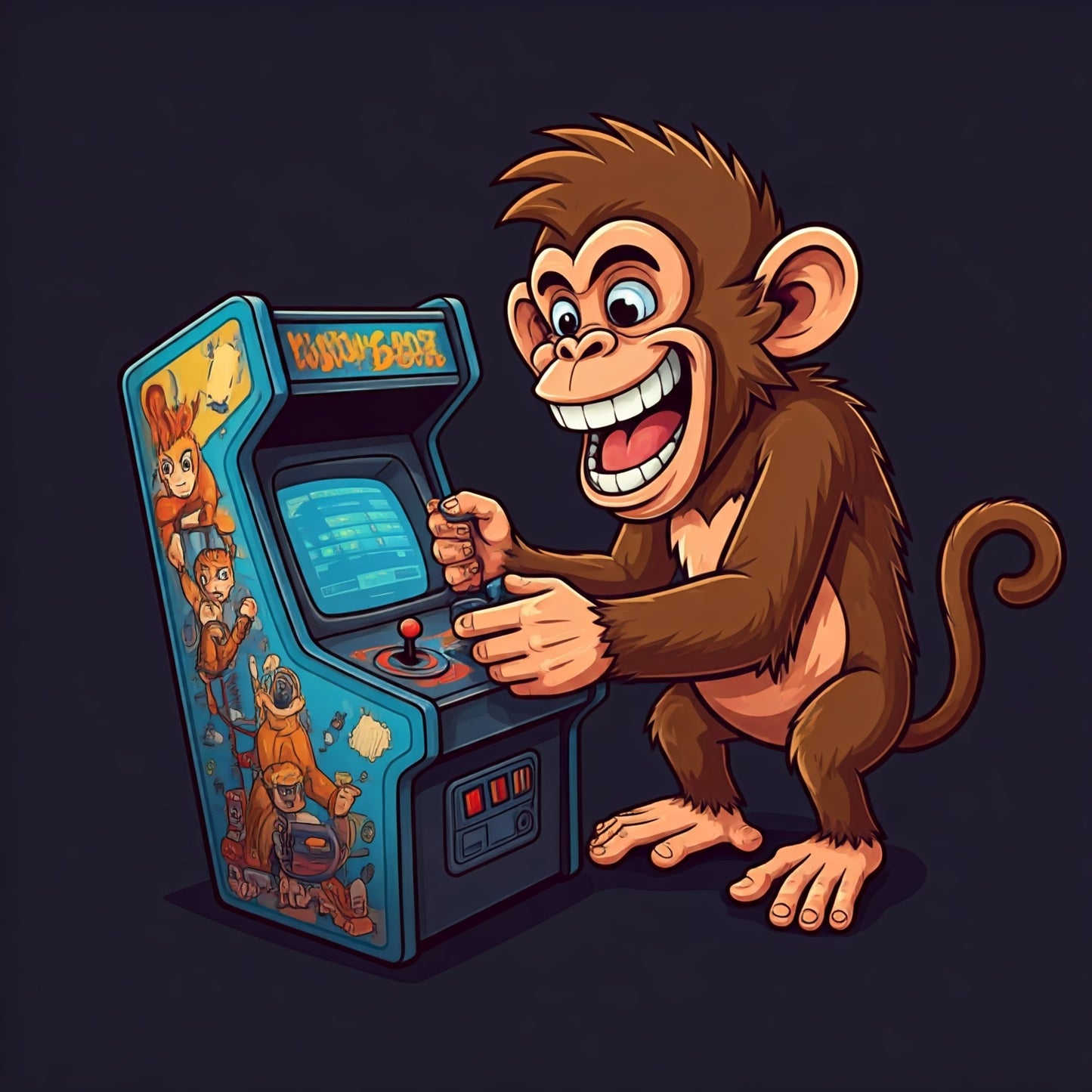 Gamer Monkey Cartoon Art Collection 17 Image Bundle