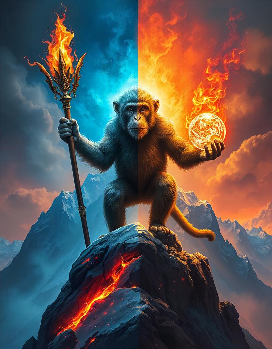 Fire and Ice Monkey collection of 7