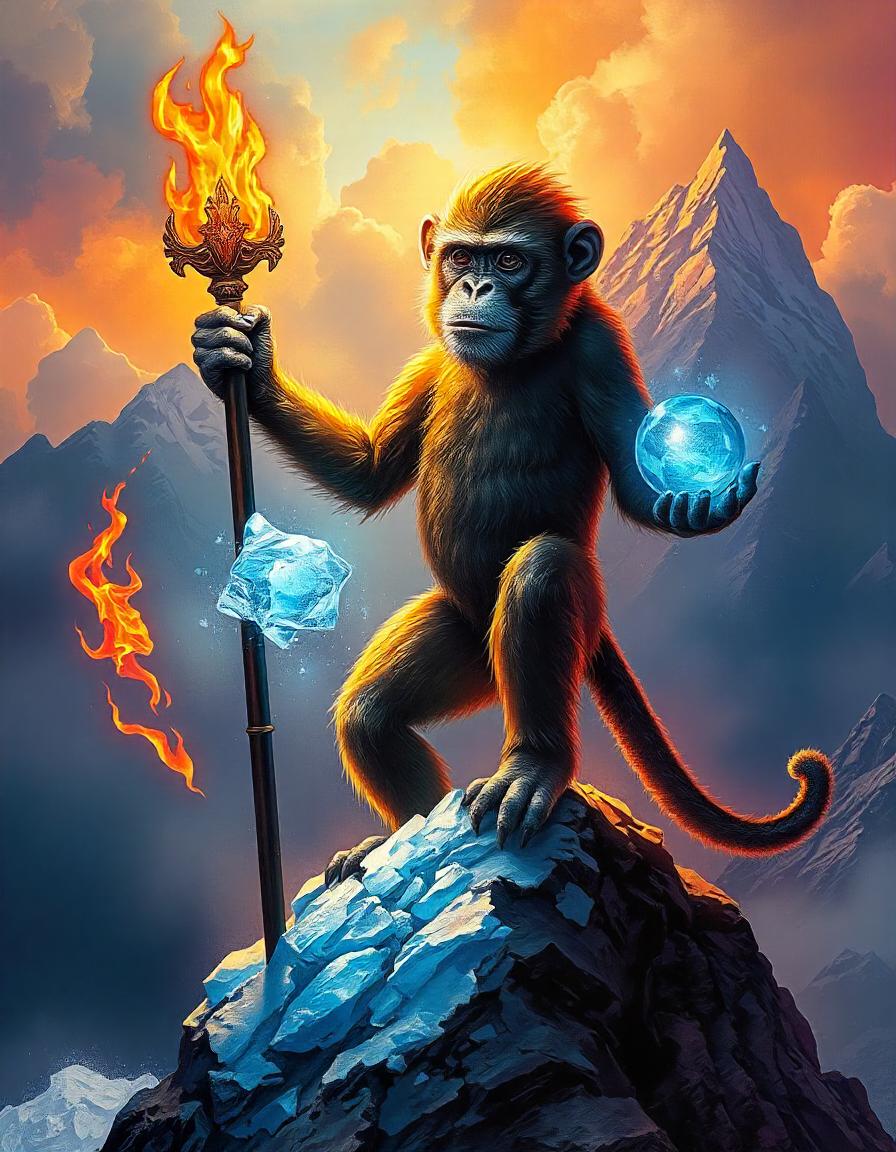 Fire and Ice Monkey collection of 7