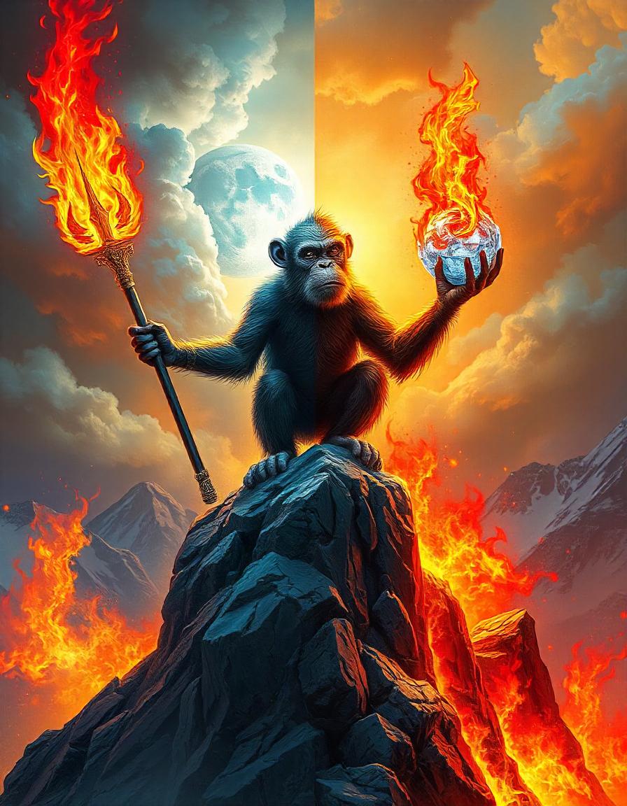 Fire and Ice Monkey collection of 7