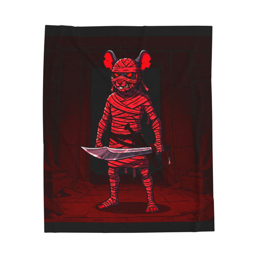 Halloween Agent Quacks Series Velveteen Plush Blanket - Mummy Dr Murn Design