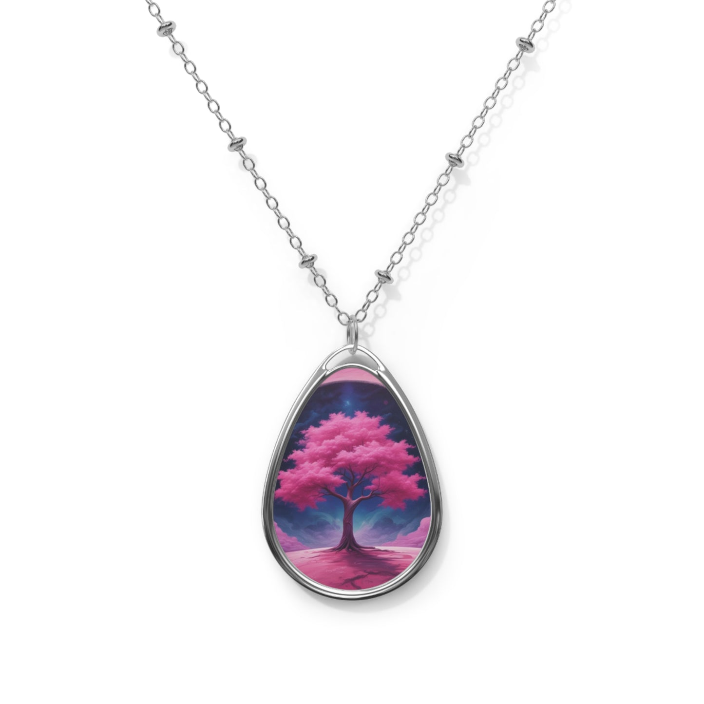 Enchanting Tree Oval Necklace