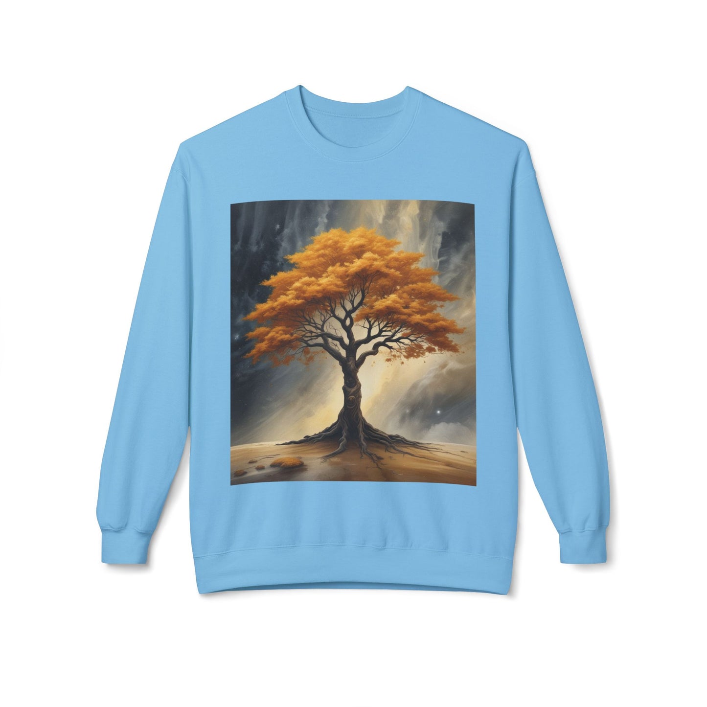 Autumn Tree Sweatshirt, Cozy Fall Apparel, Unisex Crewneck, Nature Lover Gift, Thanksgiving Outfit, Artistic Fleece Sweatshirt