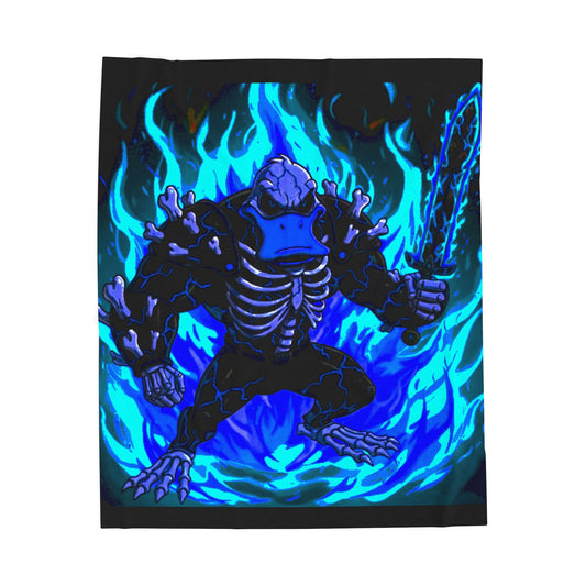 Halloween Agent Quacks Series Velveteen Plush Blanket - Skeleton Quacks Design
