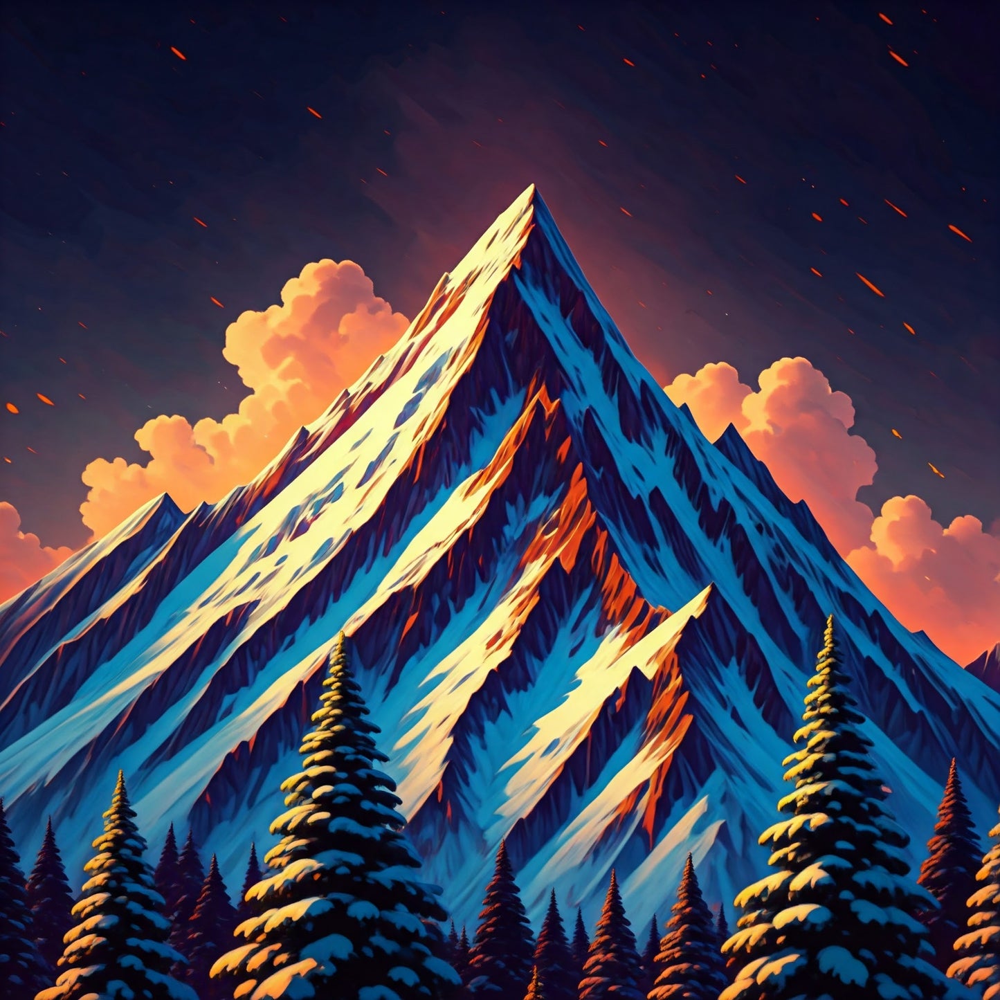 A Mix of beautiful Snowy Mountain Landscapes and Abstract Super bundle pack of 190