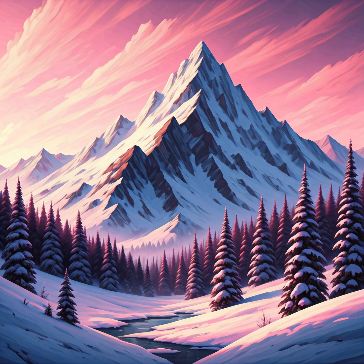 A Mix of beautiful Snowy Mountain Landscapes and Abstract Super bundle pack of 190