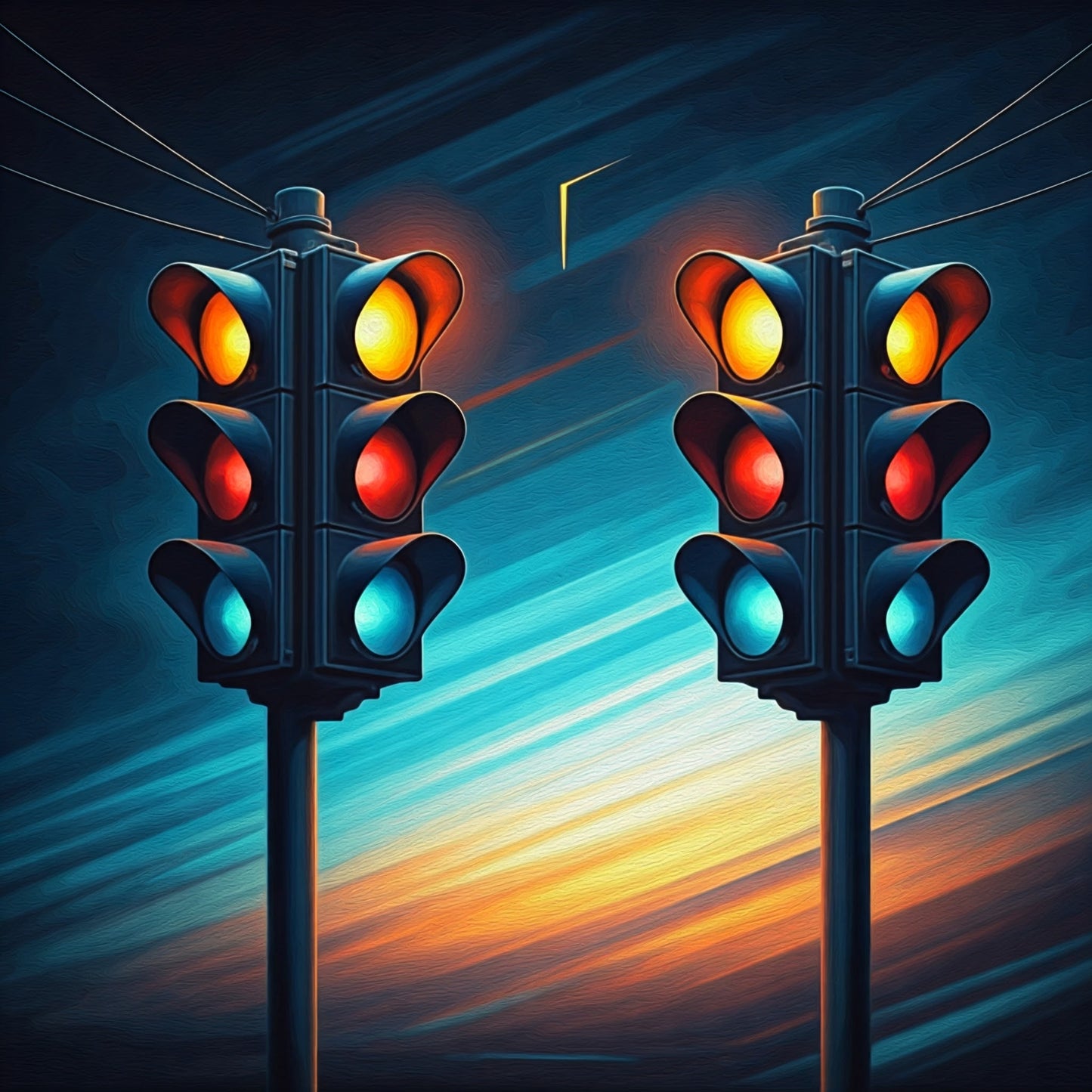 Traffic Light Art Collection 16 Image Bundle