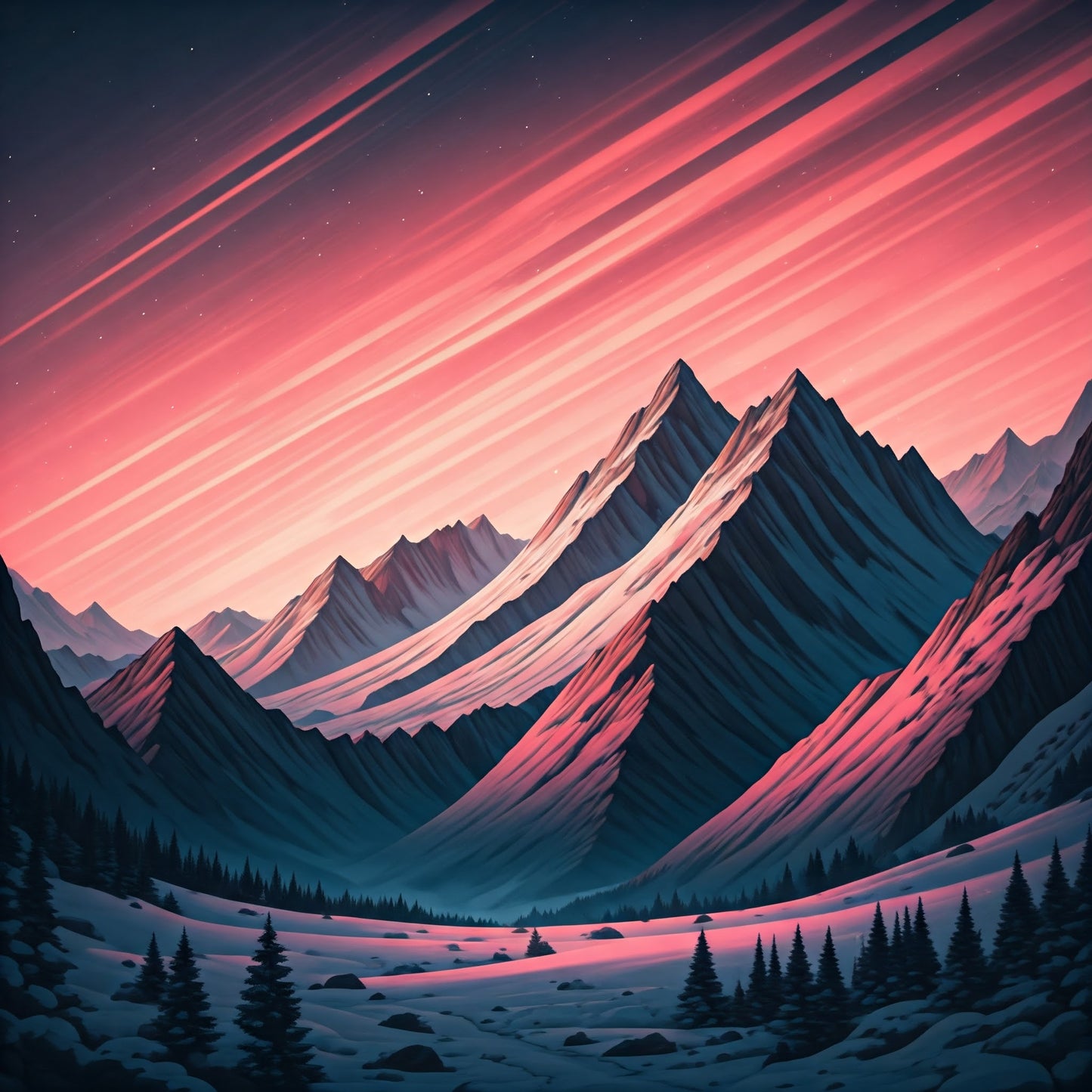 A Mix of beautiful Snowy Mountain Landscapes and Abstract Super bundle pack of 190