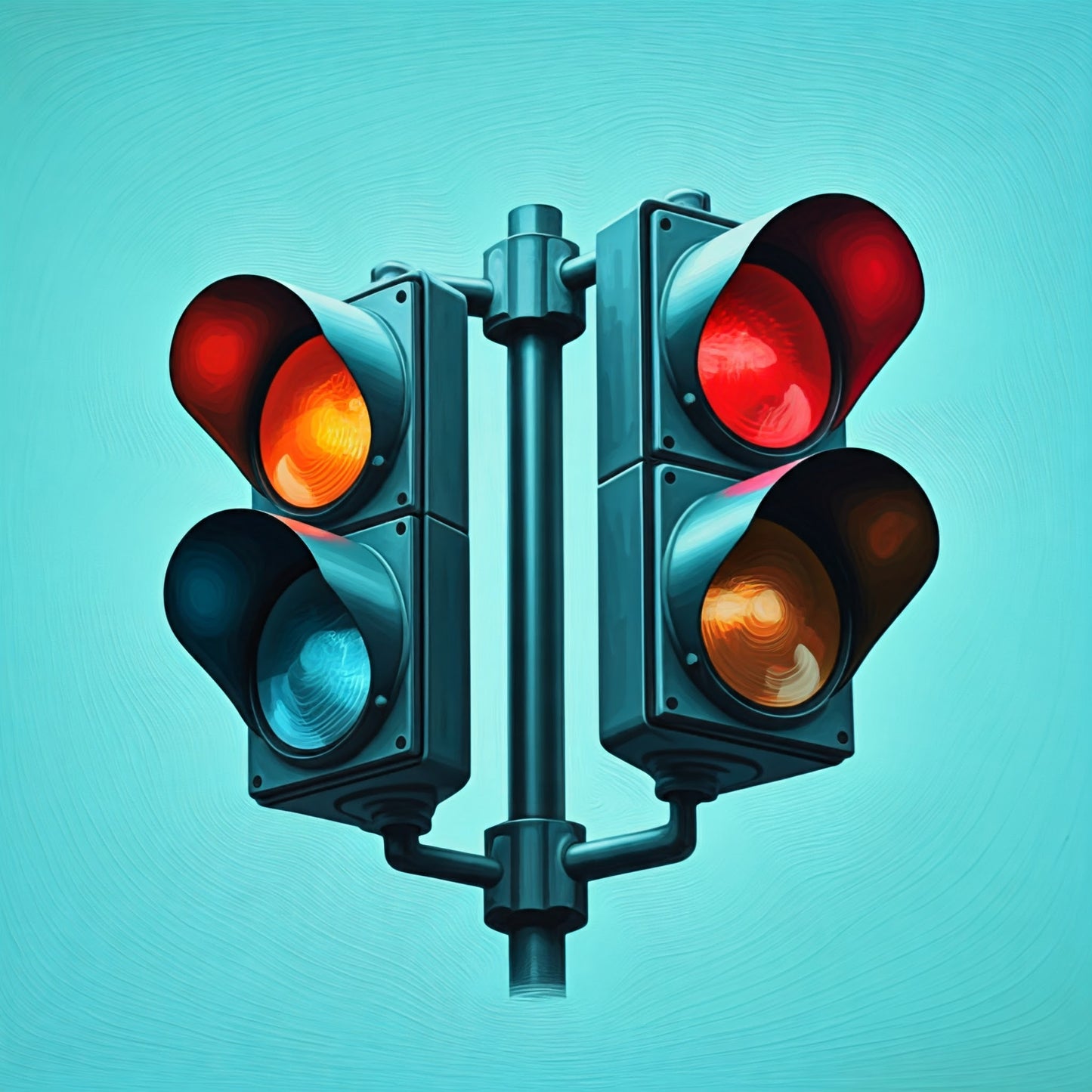 Traffic Light Art Collection 16 Image Bundle