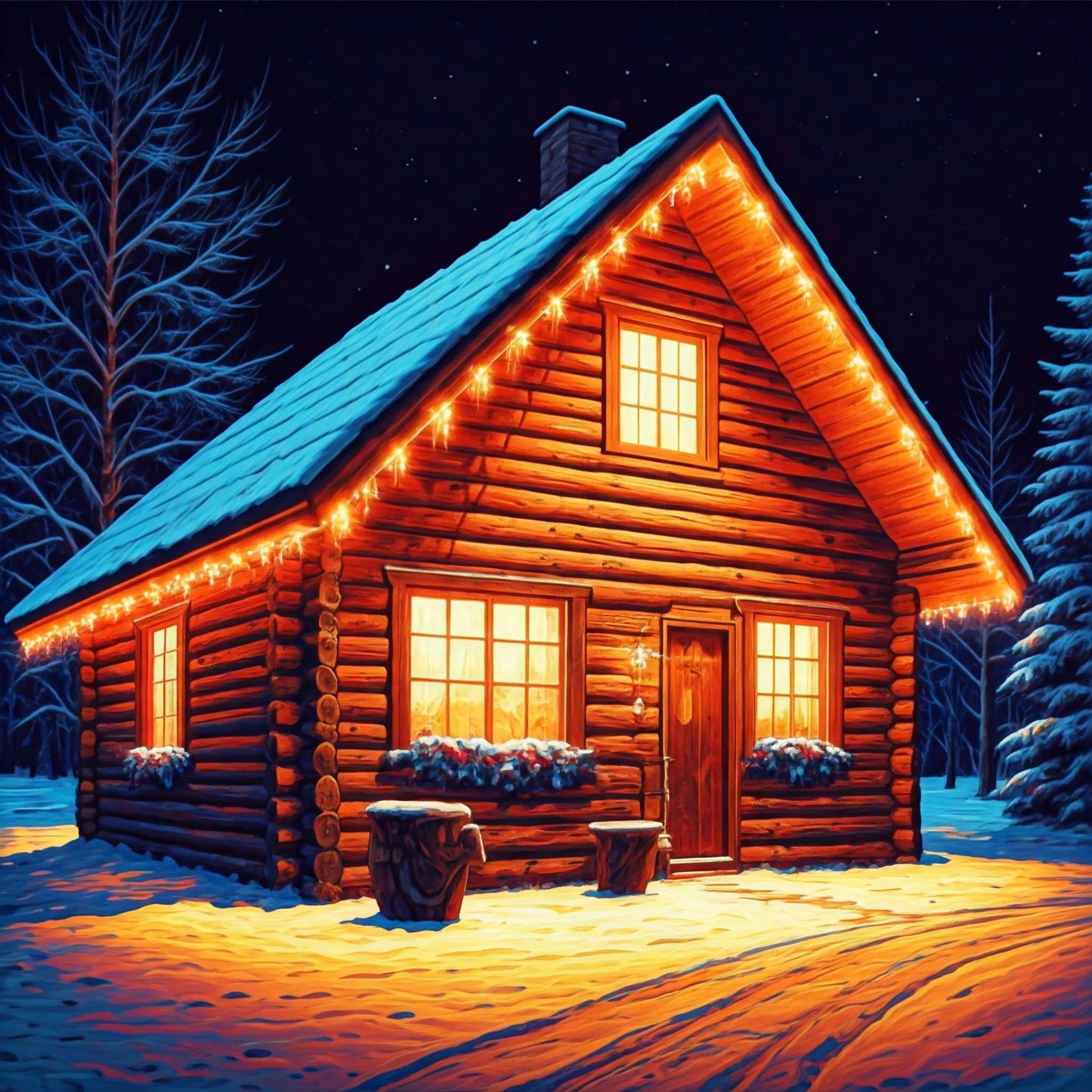 Snow cabin bundle pack of 12