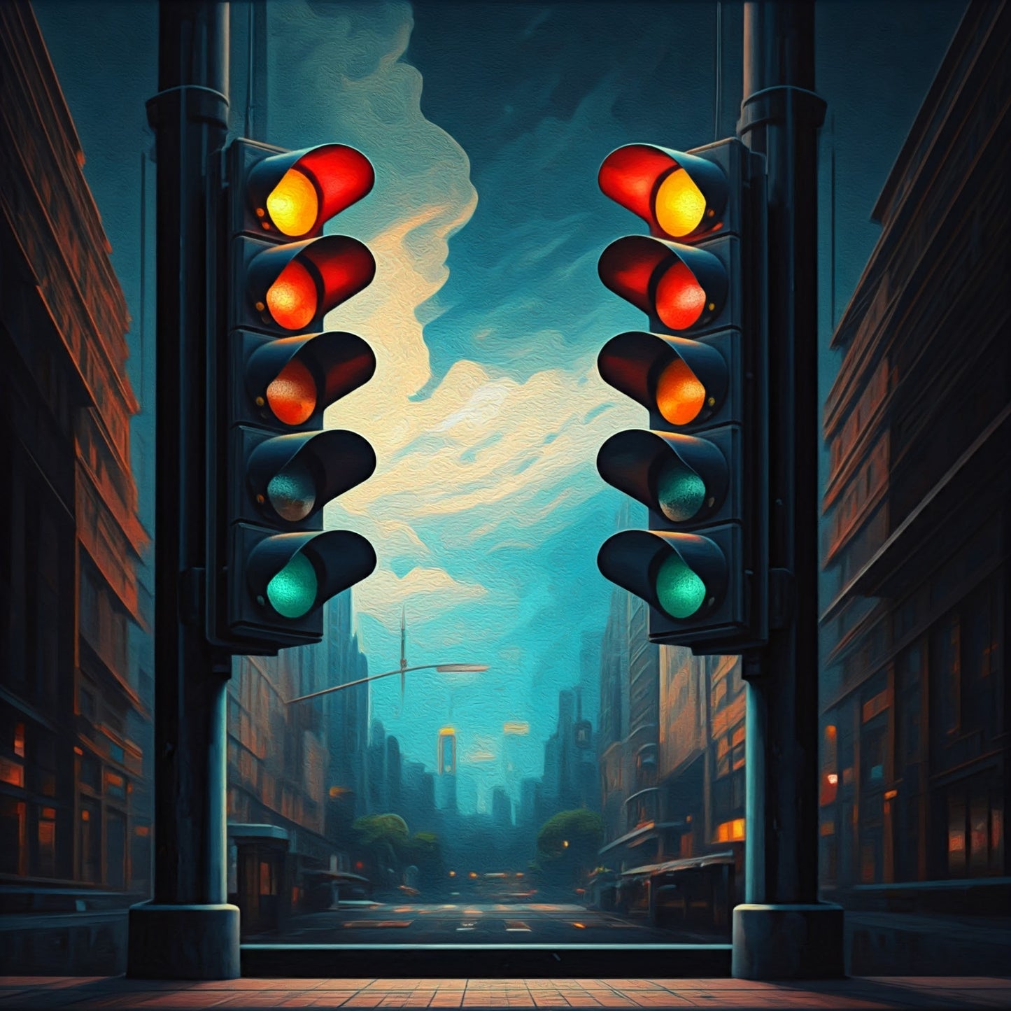 Traffic Light Art Collection 16 Image Bundle