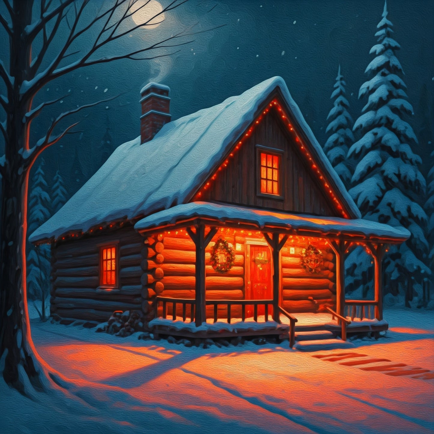 Snow cabin collection of 7