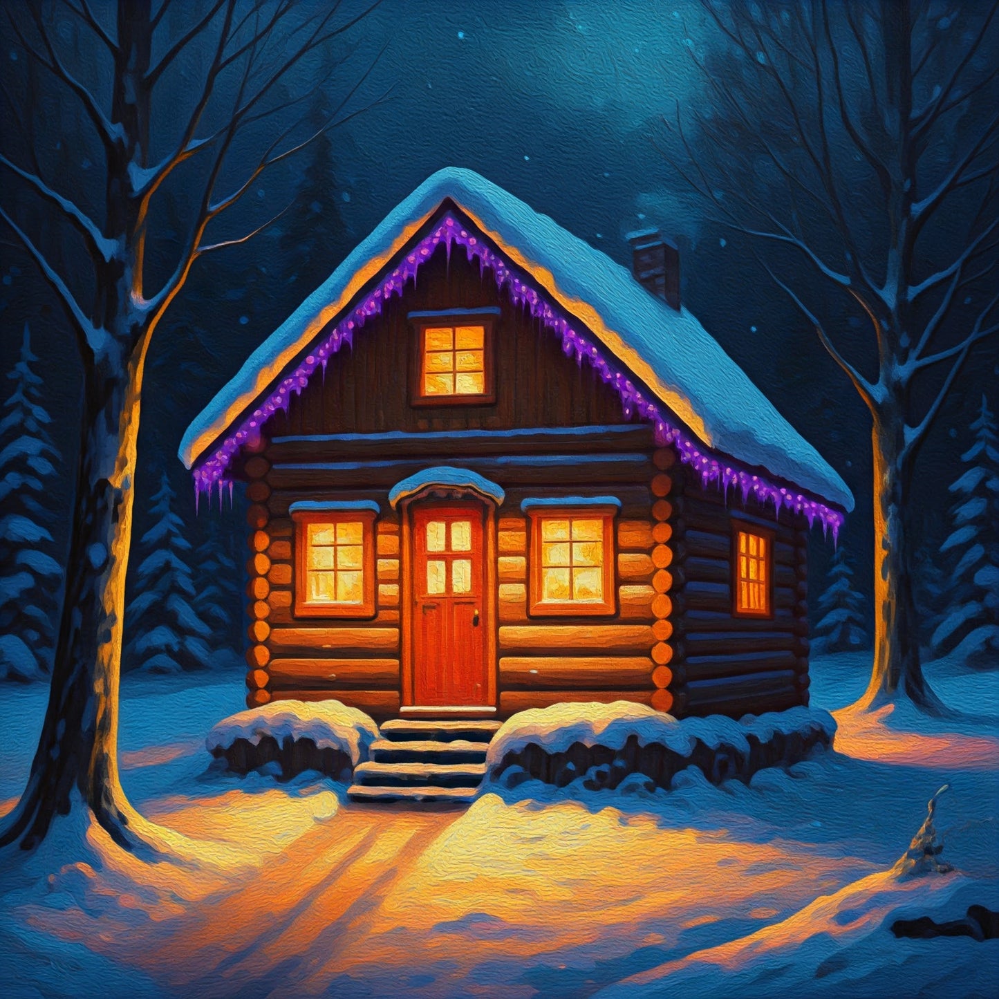 Snow cabin collection of 7