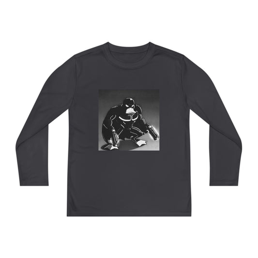 Agent Quacks Series Youth Long Sleeve Competitor Tee - Vigilante Quacks Design