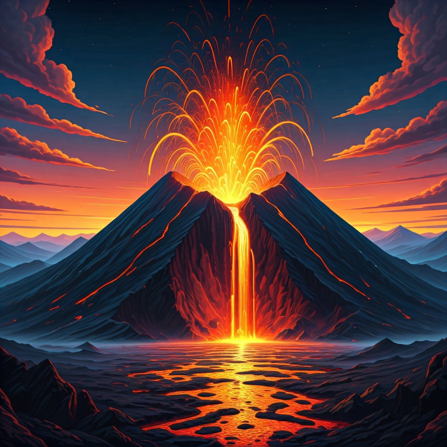 Volcano Art collection of 3