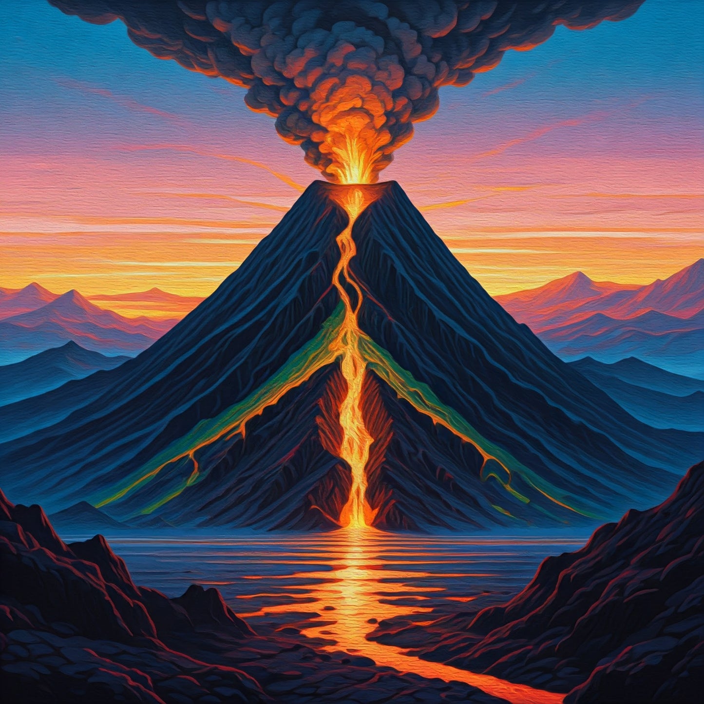 Volcano Art collection of 3