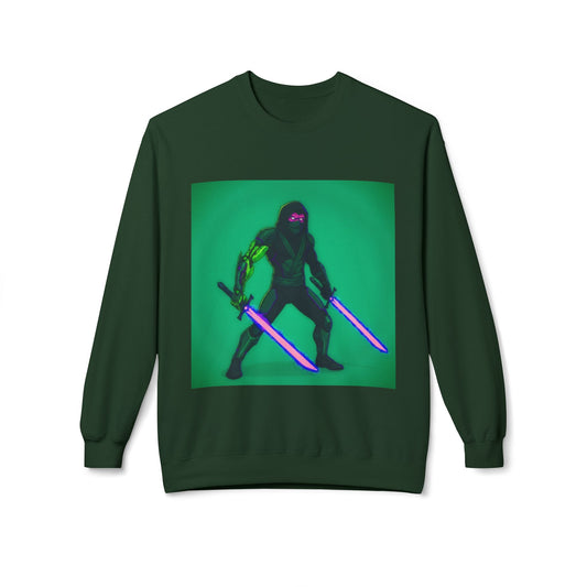 Agent Quacks Series Unisex Midweight Softstyle Fleece Crewneck Sweatshirt - Assassin Xavier Design