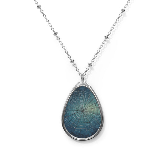 Spiderweb Oval Necklace