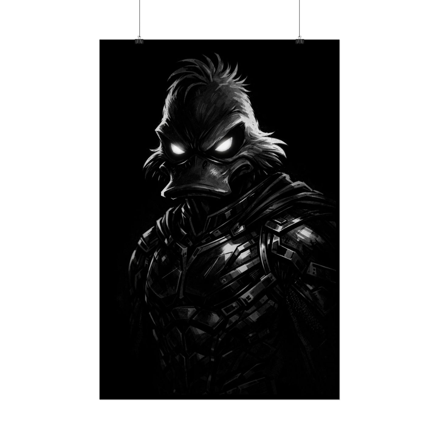 Agent Quacks Shadow Portrait Rolled Poster – Dark Cinematic Wall Art