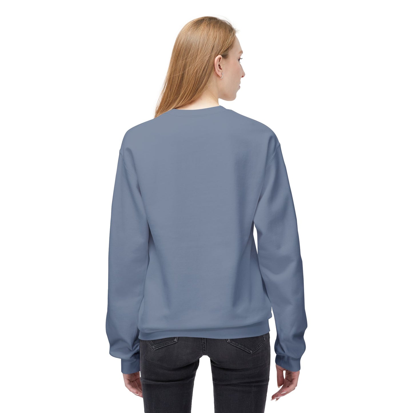 Moon Abstract Graphic Art Unisex Midweight Soft style Fleece Crewneck Sweatshirt