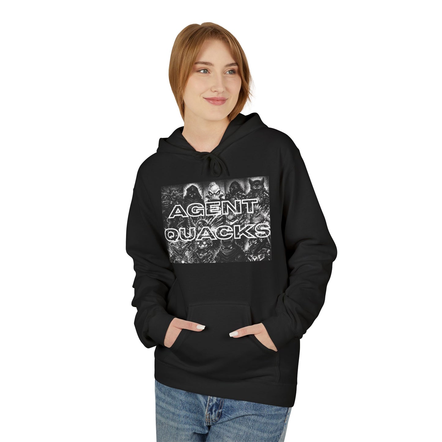 Agent Quacks Shadow Hoodie – Dark Cinematic Streetwear Pullover
