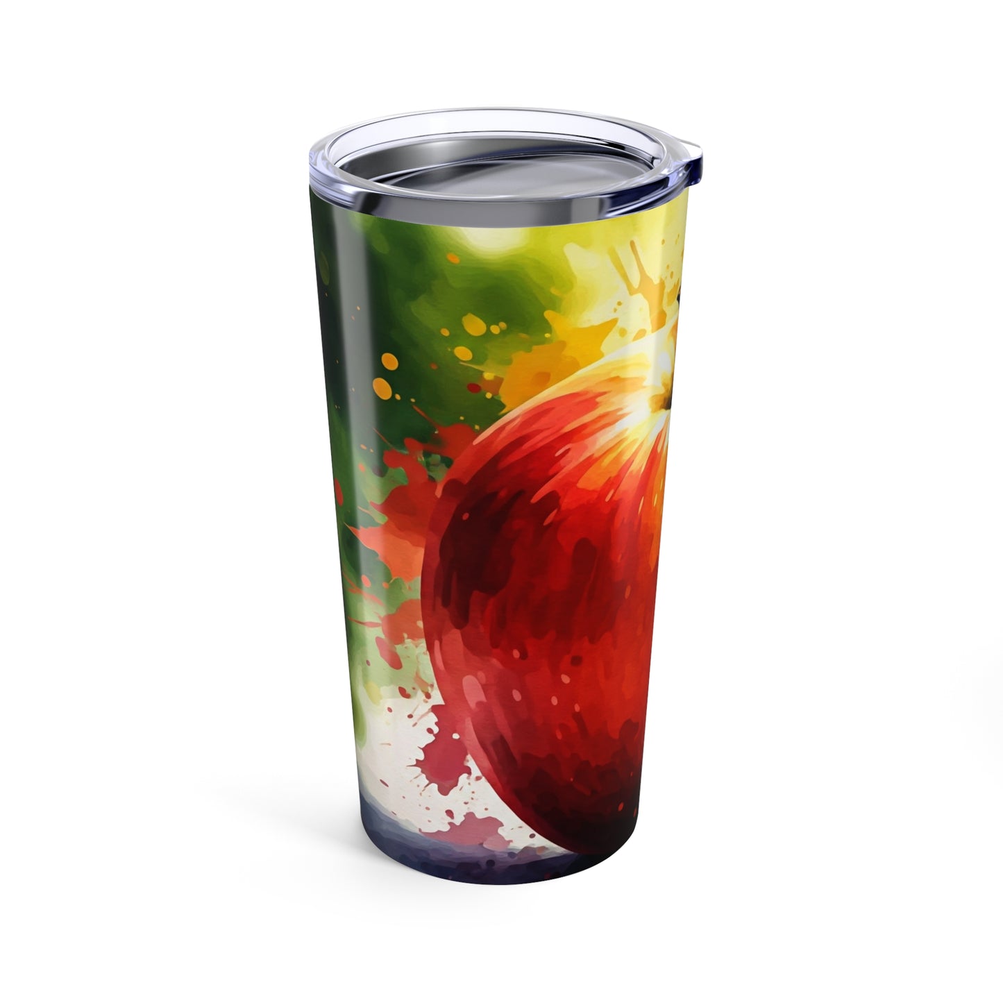 Vibrant Apple Tumbler - 20oz Insulated Cup for Coffee, Tea, Juice, Gift for Nature Lovers, Colorful Reusable Drinkware