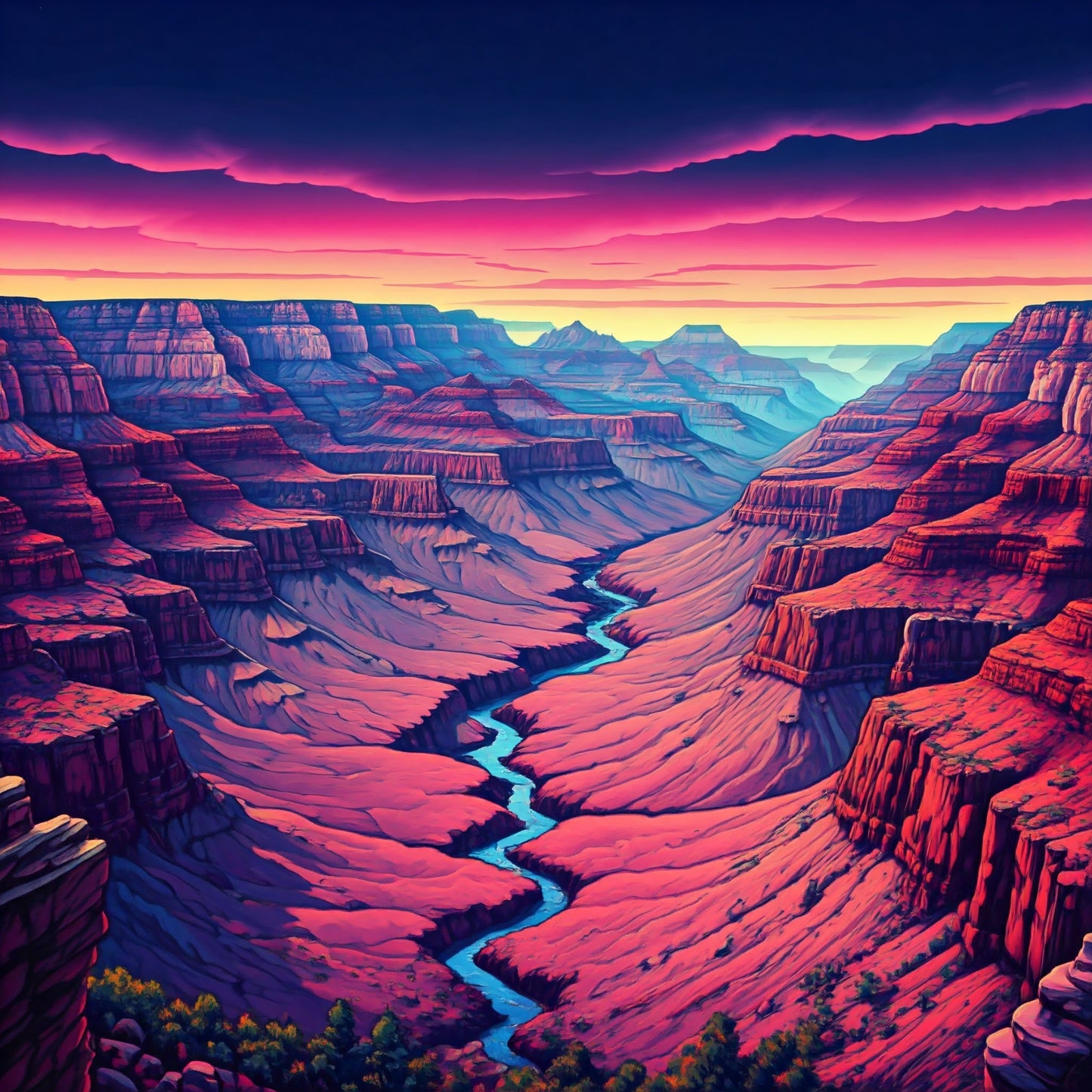 Vibrant Canyon Art Collection 8 Image Bundle