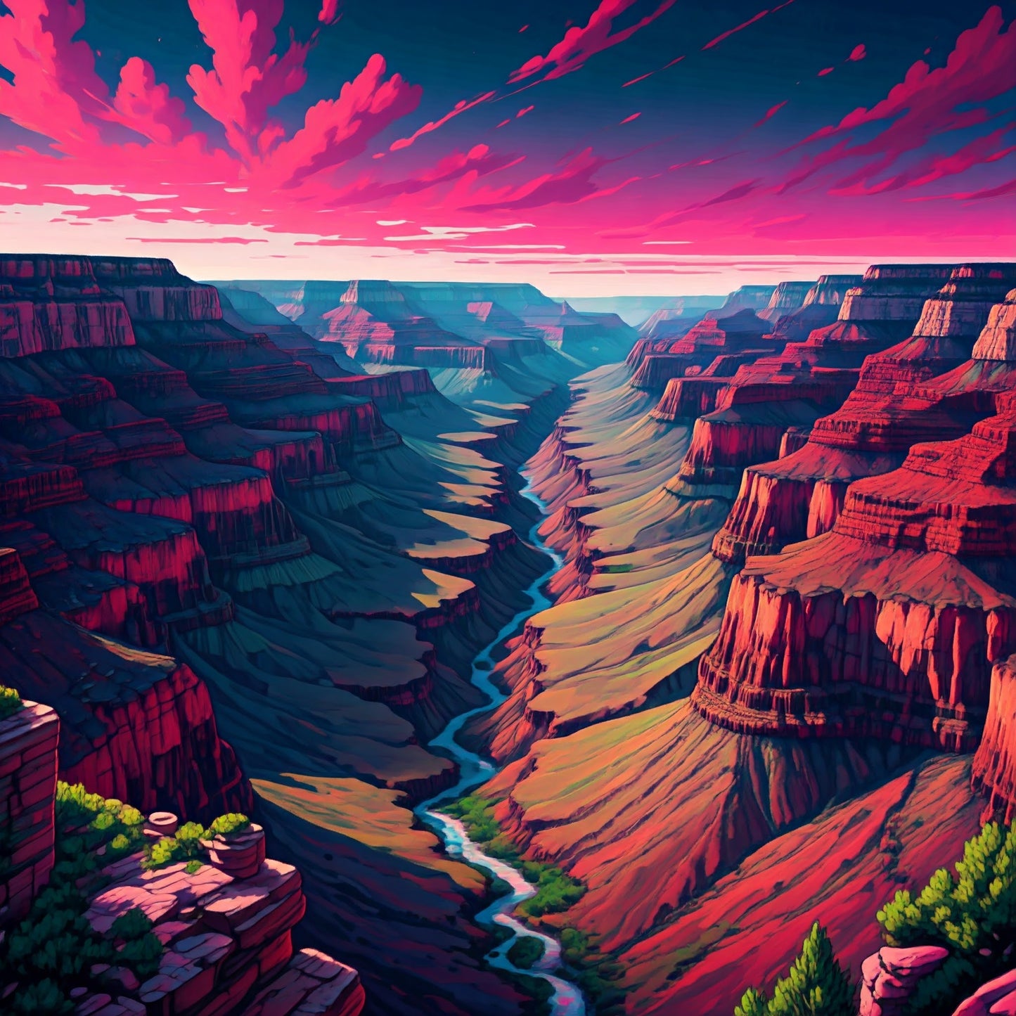 Vibrant Canyon Art Collection 8 Image Bundle