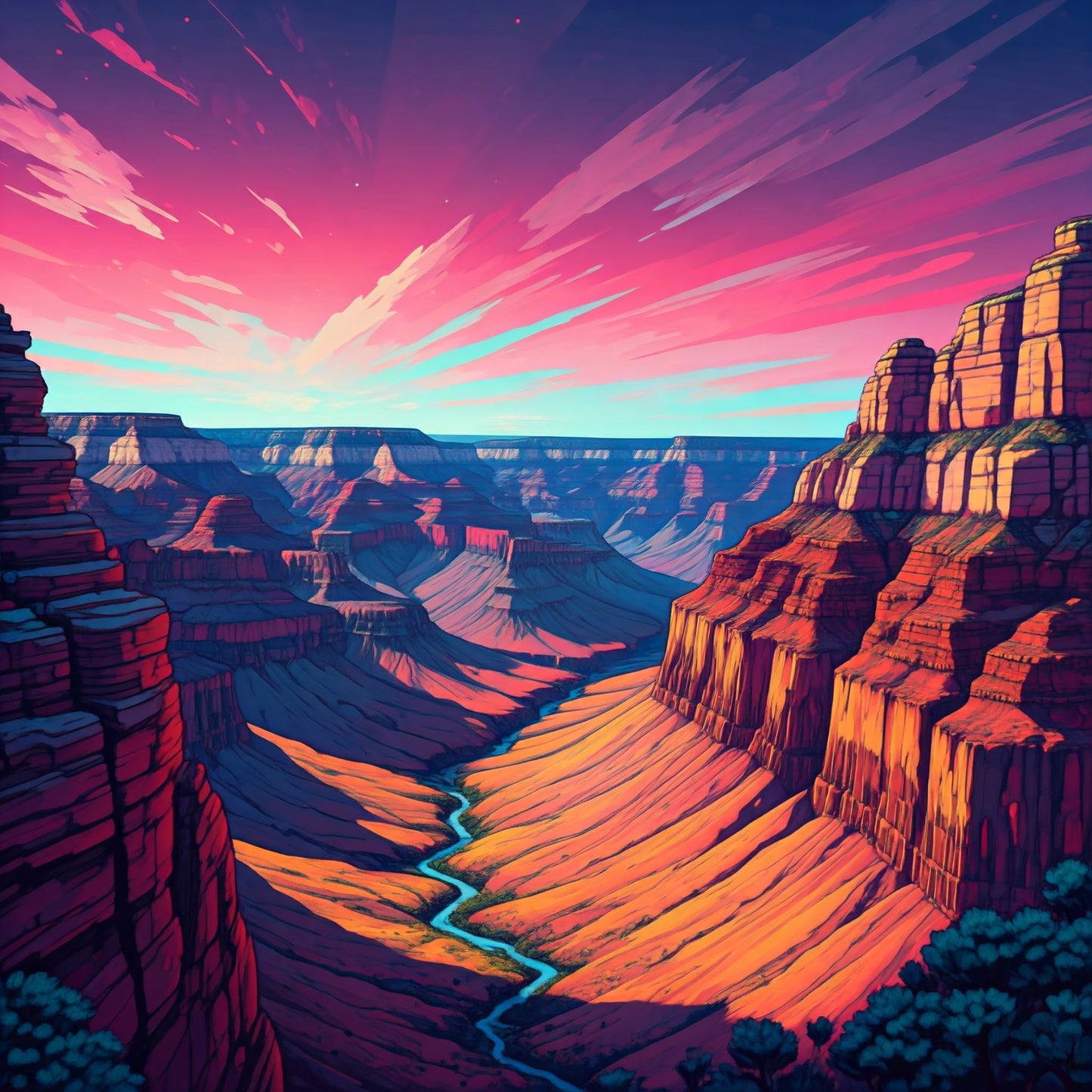 Vibrant Canyon Art Collection 8 Image Bundle