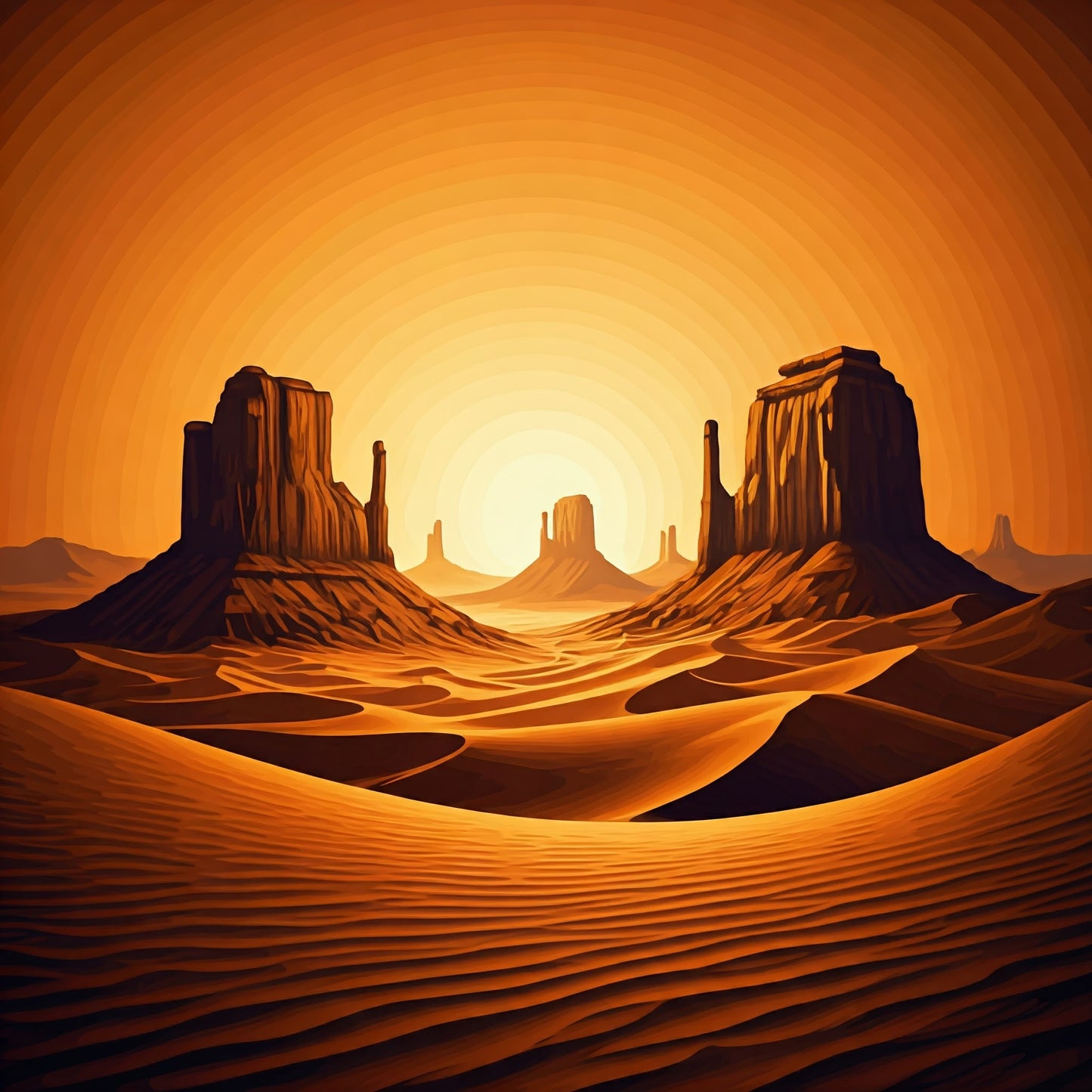 Desert Sunrise Art Collection 7 Image Bundle