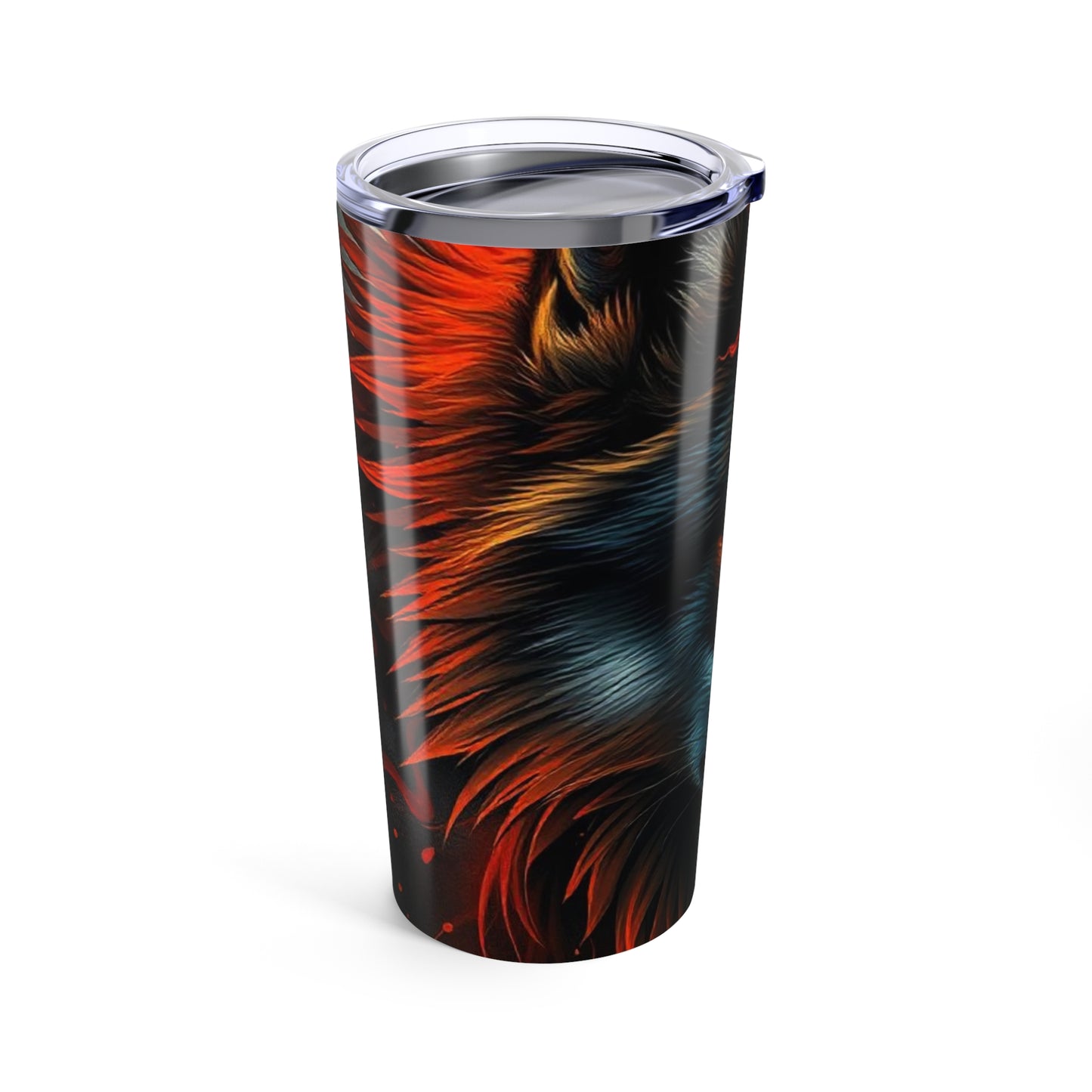 Wolf Spirit 20oz Tumbler, Stainless Steel Travel Cup, Unique Gift for Nature Lovers, Adventure Mug, Personalized Wildlife Drinkware