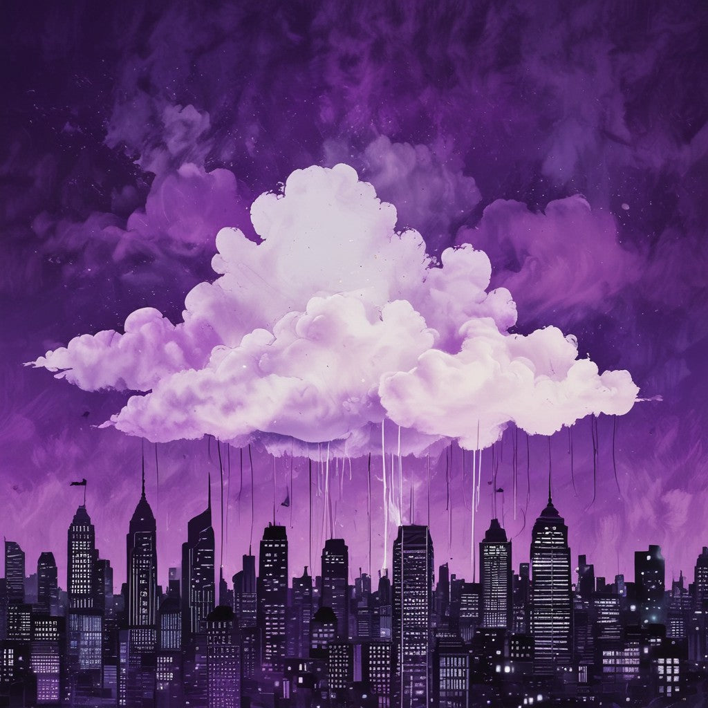 Purple Cloud city pack of 3