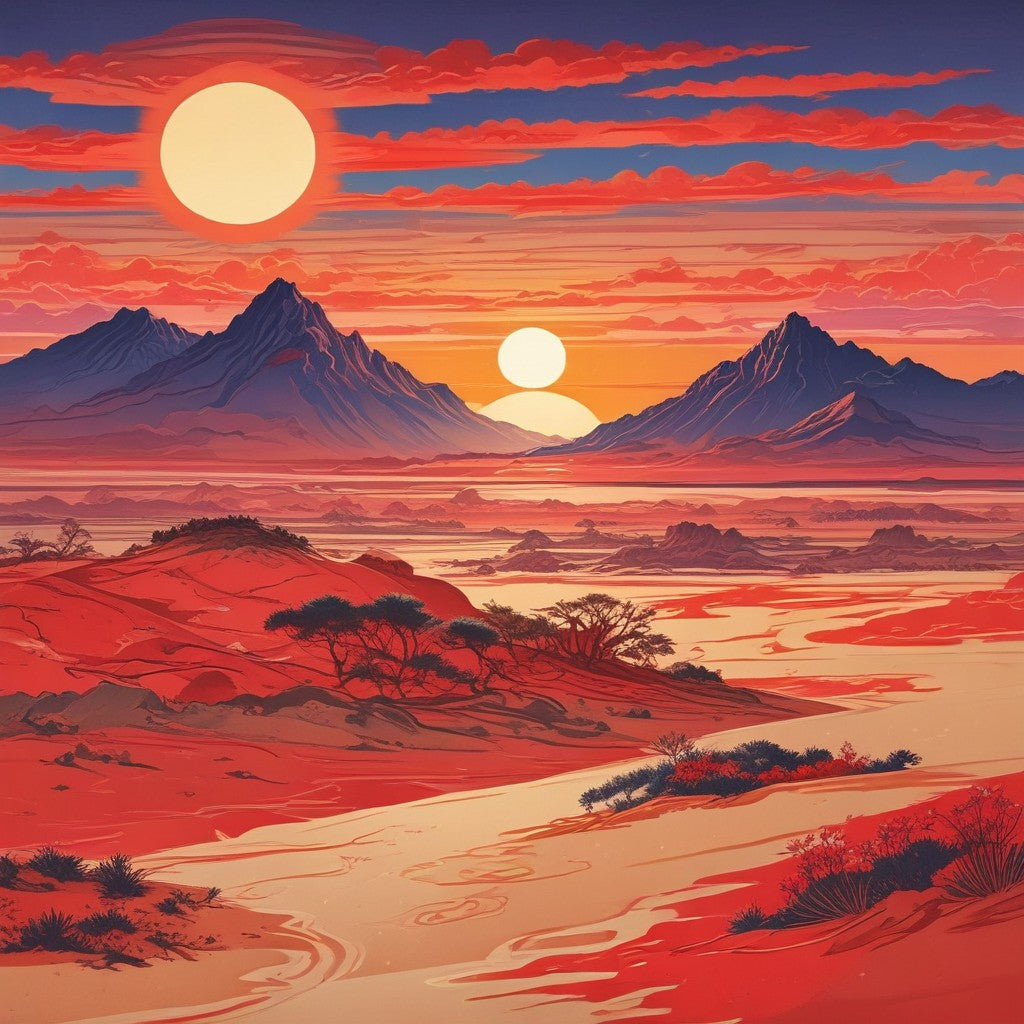 Desert sunrise collection of 101