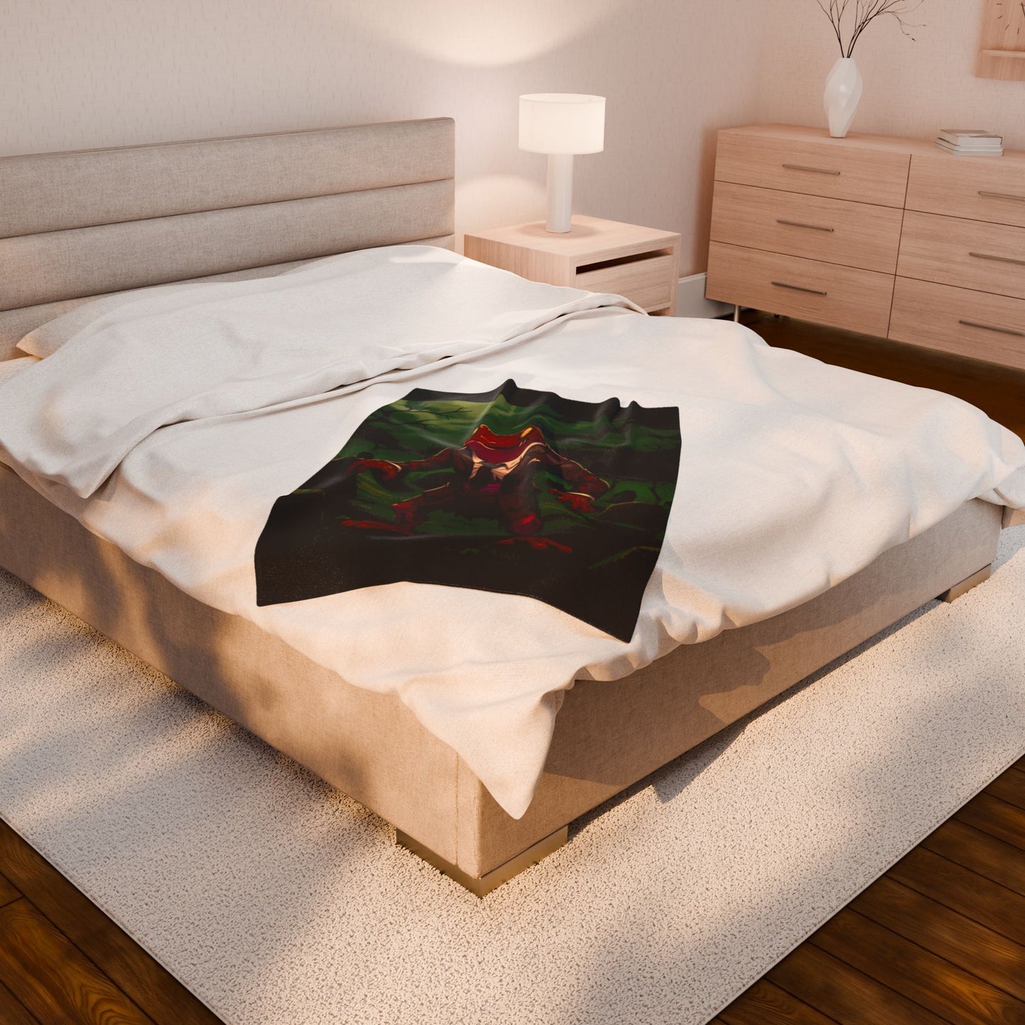 Halloween Agent Quacks Series Velveteen Plush Blanket - Zombie Goro Design