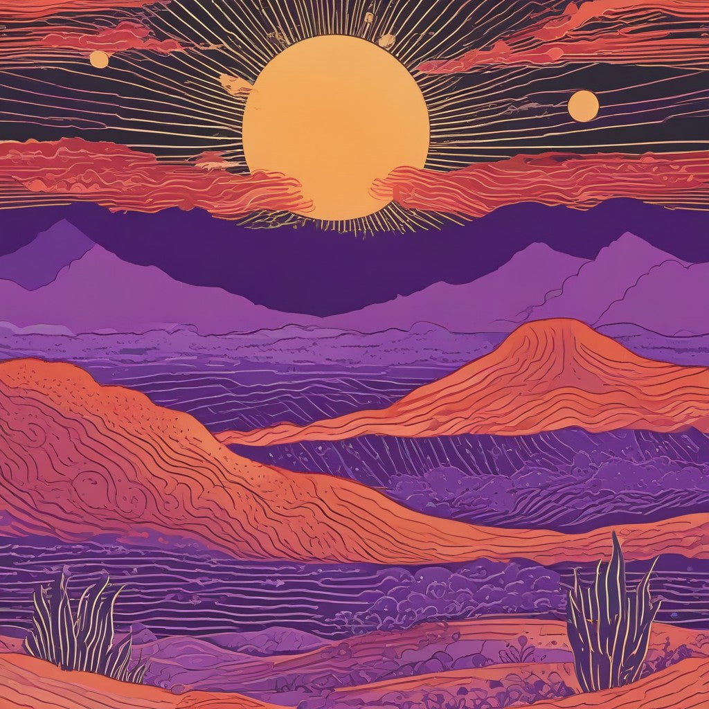 Desert sunrise collection of 101