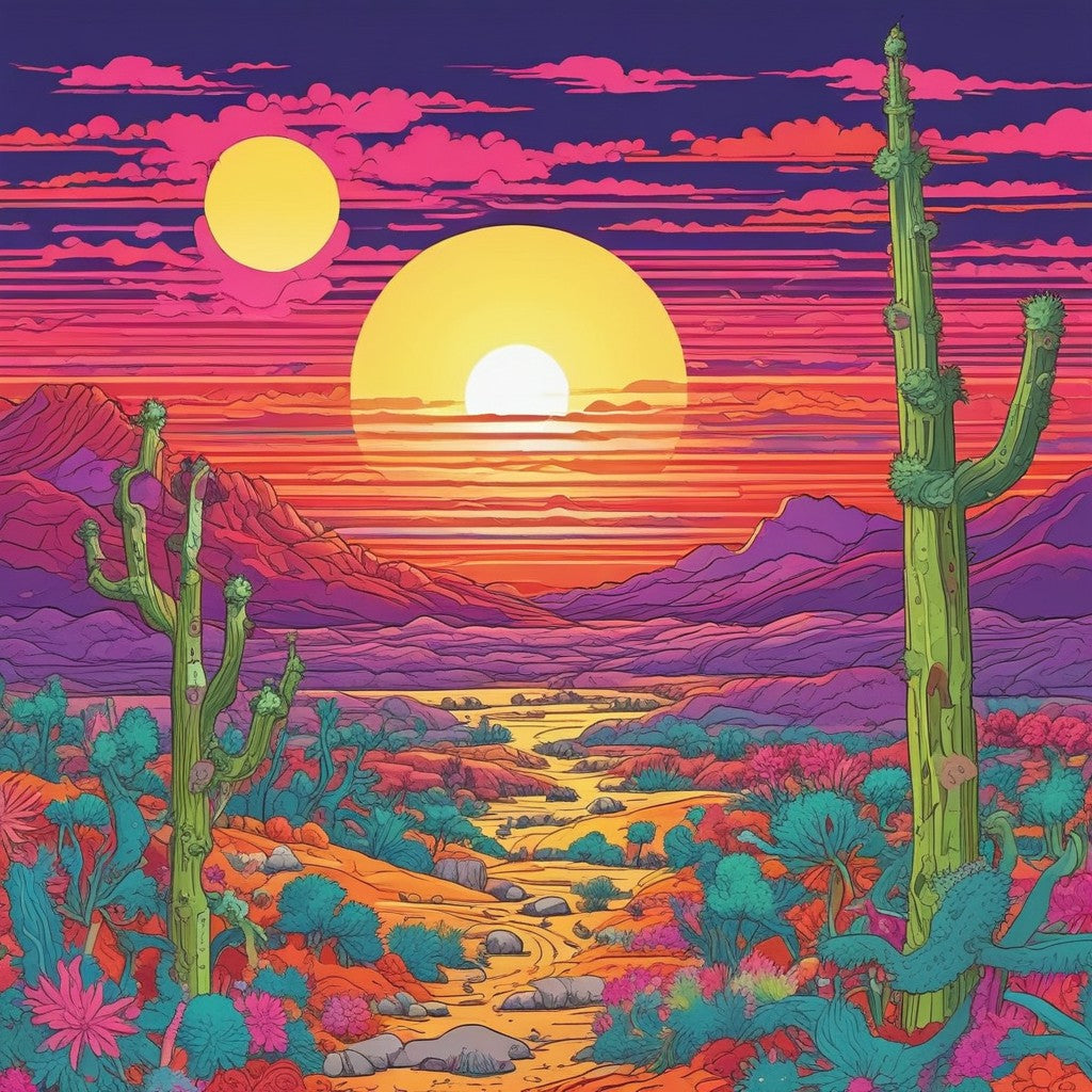 Desert sunrise collection of 101